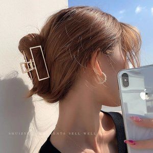 ★NEW★ Metal Gold Hair Clip Claw   #1030